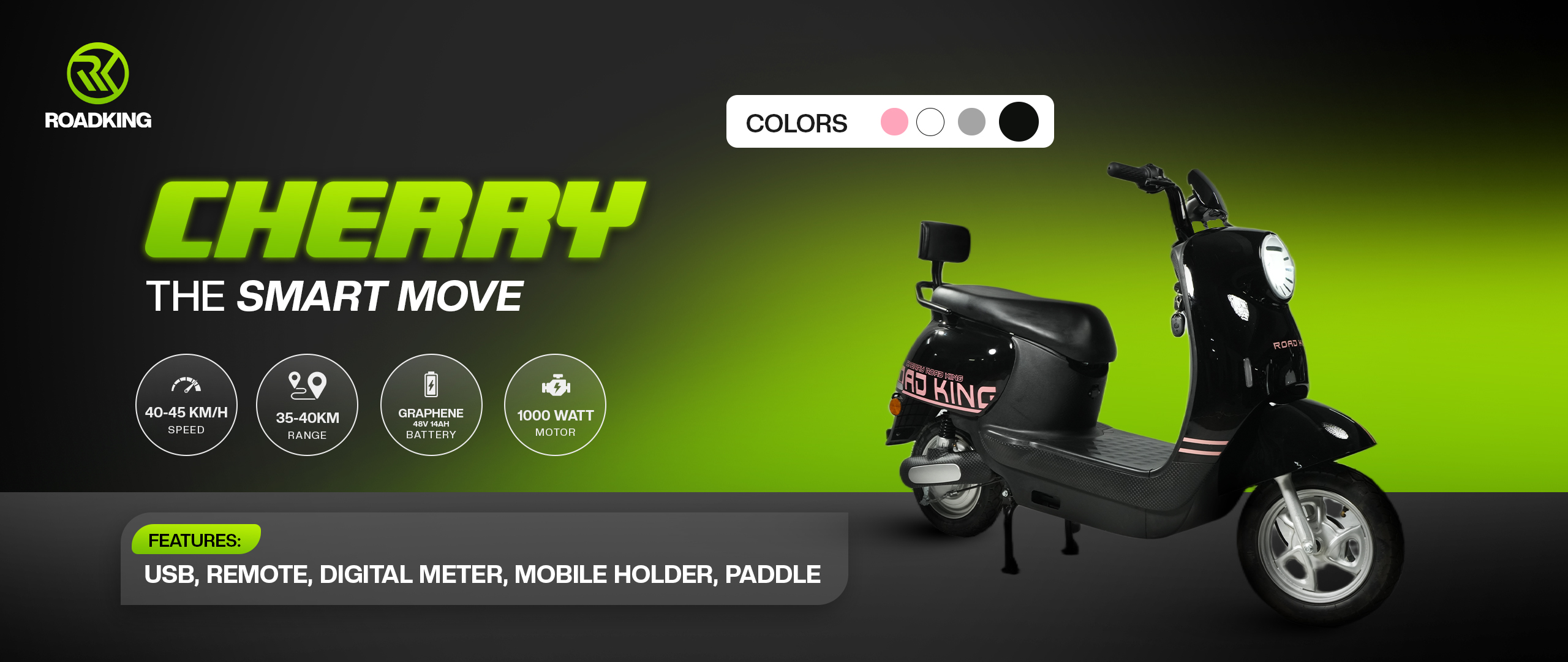 CHERRY BLACK BANNER